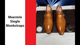 ASMR Shoe Shine and Unboxing Meermin Single MonkStrap