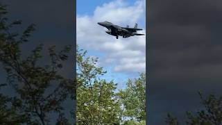 Cool POV and great lighting! F-15E Strike Eagle from Seymour Johnson on final approach landing.