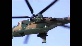 MI 24-helikopter indítás, felszállás, repülés