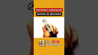 Draw a Dinosaur in 35 Seconds! 🦖 | Easy Drawing for Kids #shorts #drawing #drawingshorts