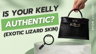 How to identify an AUTHENTIC Hermes Kelly Bag (Exotic Lizard)