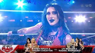 RAW 14/10/24 FULL MATCH - Liv Morgan & Raquel Rodríguez vs Rhea Ripley & Tiffany Stratton