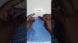 Crochet knit look stitch part 2 #knitting #crochet #shorts