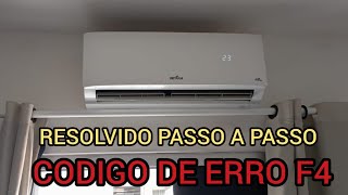 Ar condicionado Britânia inverter código de erro F4 como resolver código de erro F4 , BRITÂNIA INVER