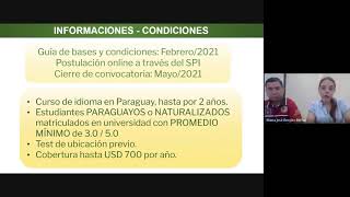 Charla informativa Convocatoria de Becas de Postgrado en el exterior "Don Carlos A. López", Becal.