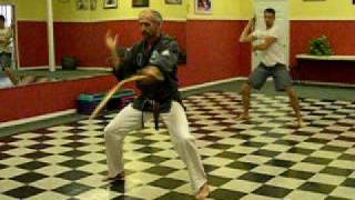 Arizona Kobudo - Nunchaku Kata - demonstrated at Apollos gym, Chandler