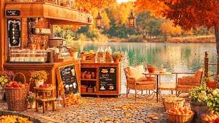 Relaxing Fall Morning Jazz at Cozy Coffee Shop Ambience 🍂 Warm Jazz Music for Studying, Work, Focus