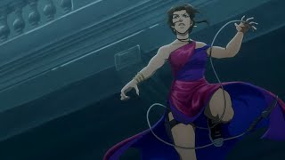 Dressed Lara Croft VS Charles - Tomb Raider Anime Fight Scene