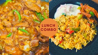 Lunch Menu | Easy and Quick Lunch | Dragon Chicken | Veg Biriyani