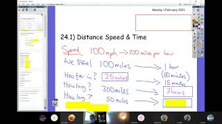 1 February - (24.1) Speed, Distance & Time