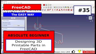 FreeCAD Beginner #35 Curtain Rod Holder - Design demonstration