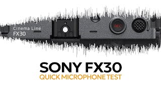 Sony FX30 Quick Microphone Test vs Tascam DR-44WL