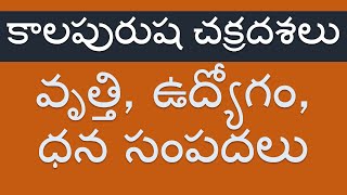 వృత్తి, ఉద్యోగం, ధన సంపదలు: కాలపురుష చక్రదశలు.