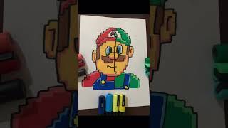 Mario drawing pixel