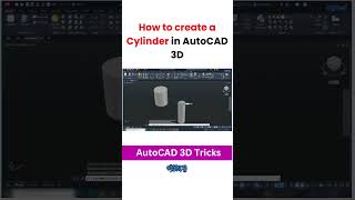 How to Create a Cylinder in AutoCAD 3D | Gobeshona  #autocad3d