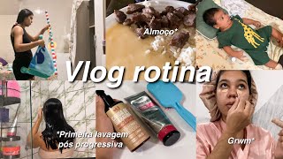 VLOG | um final de semana comigo , primeira lavagem pós progressiva, recebidos, almoço 💫🤍