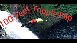 Abiqua Falls Cliff Jump - 102 Foot Triple Flip!