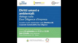 Diritti umani e ambientali: dialogo sulla Due Diligence d’impresa