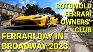 Cotswold Ferrari Owners' Club | Ferrari Day in Broadway 2023 | Drive-in & Display | VW & Bus Cameo