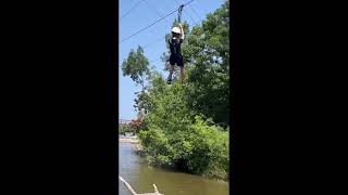 Zip line in Geneva with grandpa 2023