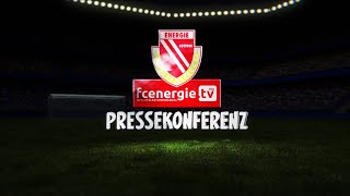 Pressekonferenz nach dem Spiel FC Energie Cottbus vs. ZFC Meuselwitz