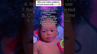 Why babies refuses breast milk #newborn #pregnancy #moms #shorts #viral #fyp #baby #trend #tiktok