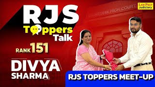 RJS Topper Talks | RJS Divya Sharma ने दिए Students के सवालों के जवाब | Law Prep judiciary