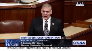 Congressman Loudermilk Honors Senator Isakson on the House Floor