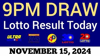 Lotto Result Today 9pm Draw November 15, 2024 Swertres Ez2 PCSO Live Result