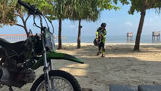 Alexander Latihan mini Trail 070424 di Pantai Bandengan #minitrail #klx110 #kawasakiklx