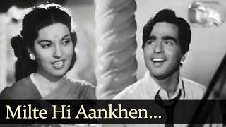 Milte Hi Aankhen Babul Songs - Dilip Kumar - Nargis - Talat Mahmood #hindisong