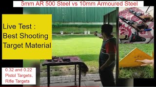 AR500 vs Armoured Steel Which is Best for Shooting Range? | Live Test Shooting Range Target Material