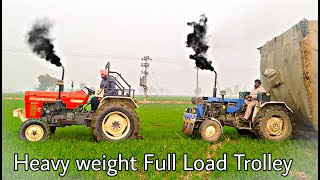 Swaraj 855 || Full Load Trolley || fail breakan || no breaks