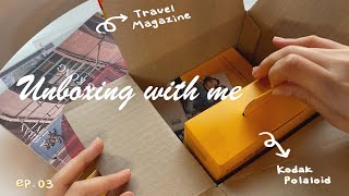 [Unboxing] 코닥 폴라로이드 카메라, 여행잡지 같이 뜯어봐요!📦 | 주말 합정 나들이 | 카페 가고 피자 먹으러 가는 일상 | 코닥 미니샷2, 어반리브 여행잡지