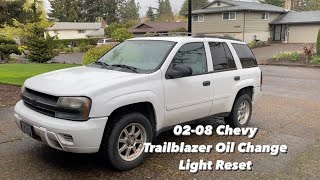 How To Reset The Oil Change Light On A Chevrolet Trailblazer