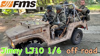 RC FMS Suzuki Jimny LJ10 1/6 rc off road x WW2 Nazi german soldier figure