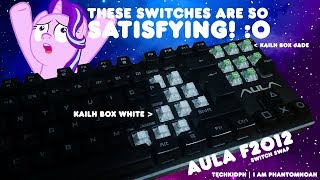 Kailh BOX White and Jade Sound and Type Test (Aula F2012 switch swap)