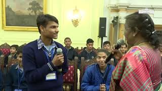 President Droupadi Murmu receives New Year Greetings from students