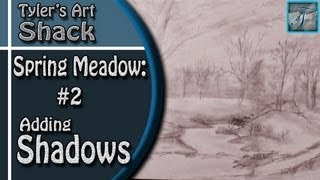 How to Draw a Spring Meadow Series Part 2 - How to add basic shadows