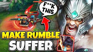 HOW TO MAKE RUMBLE PLAYERS SUFFER! (RANK 1 TRYNDAMERE)