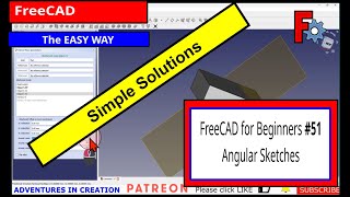 FreeCAD for Beginners #51 Angular Sketches #freecad #cad #design #makers