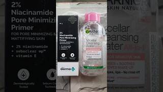 Derma co Primer & Garnier micellar water unboxing | niacinamide  #shorts #ashortaday #skincare #face