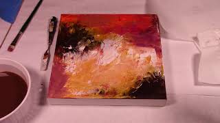 Abstract Art-Acrylic/Mixed Media Painting-How to Begin-Gesso on Canvas Demo