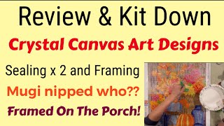 Diamond Painting Review, Kit Down, Sealing and framing! See it hanging outside!!🍂🍁🌿