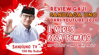 BONGKAR GAJI SANDIAGA UNO DARI YOUTUBE, DAN TERNYATA   !!!