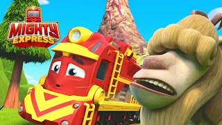 Goaty Activates the Volcano | Mighty Express Clips | Cartoons for Kids