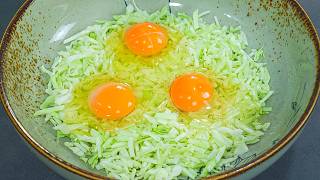 Cabbage with eggs is better than meat! Simple and delicious! New way to cook cabbage