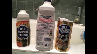 DIY/  HOW TO REMOVE HARD WATER / SCUM SOAP FROM YOUR BATH TUB