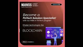 Keep up with the latest in FinTech and become a specialist with MBA in FinTech program by  NUOVOS! ​