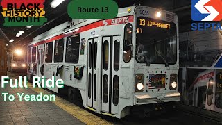 SEPTA - Ride Aboard 1981 Kawasaki #9055 on Route 13 Yeadon "black history month " 🔴🟡🟢✊🏾 full Ride